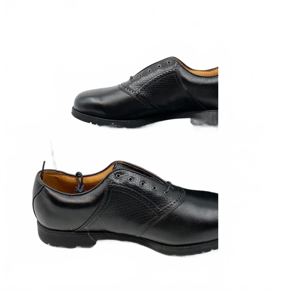 Nike Black Leather Oxford Golf Shoes | Men’s 10.5 Regular